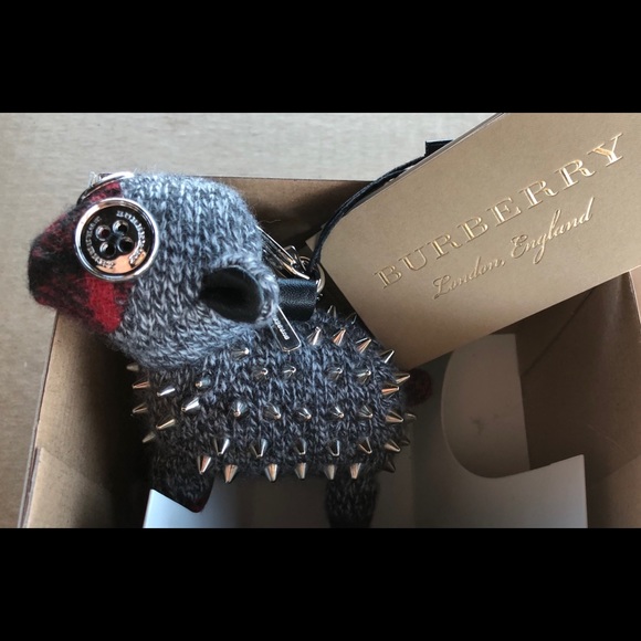 Burberry Wendy Studded Sheep Cashmere Keychain Bag - Picture 5 of 8